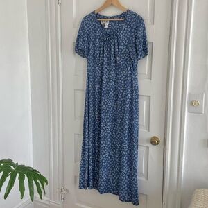 80s/90s Romantic Floral Maxi Dress